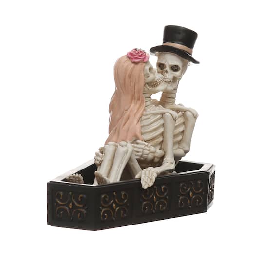 7.5" Skeleton Couple in Coffin Tabletop Accent by Ashland® | Michaels®